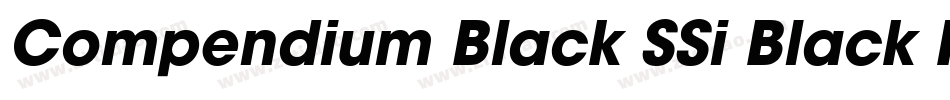Compendium Black SSi Black Italic字体转换